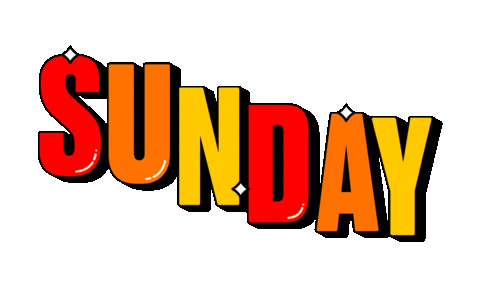 Happy Sunday Mood Sticker by Mat Voyce