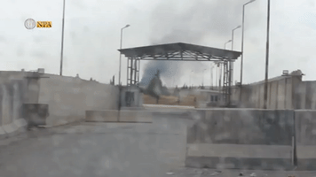 Video Shows Smoke Rising From 'Abandoned US Base' in Kobani