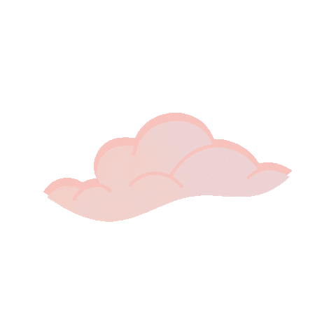 shophouseofreve pink green orange clouds Sticker