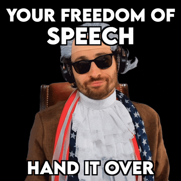 Stop Talking Freedom Of Speech GIF