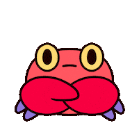 Angry Crab Sticker by pikaole