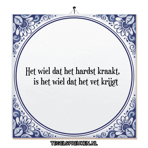 Motivatie Doorzetten Sticker by Tegelspreuken.nl