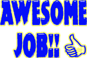 Awesome Job Thumbs Up Sticker