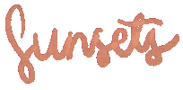 Sunset Handwriting Sticker