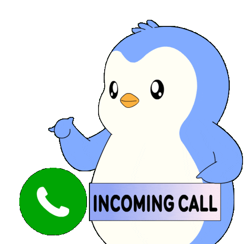 Call Me Waiting Sticker by Pudgy Penguins