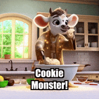 Baking Cookie Monster GIF by Moosiahzen