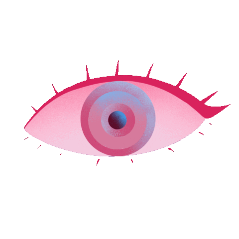 Pink Eyes Sticker by The Alice Tsai