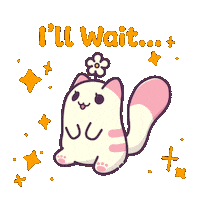 Cat Waiting Sticker by Castaways