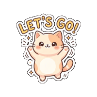 Happy Lets Go Sticker