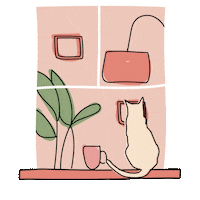 Cat Home Sticker