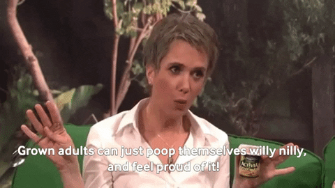 mjpomerance giphygifmaker snl poop kristen wiig GIF