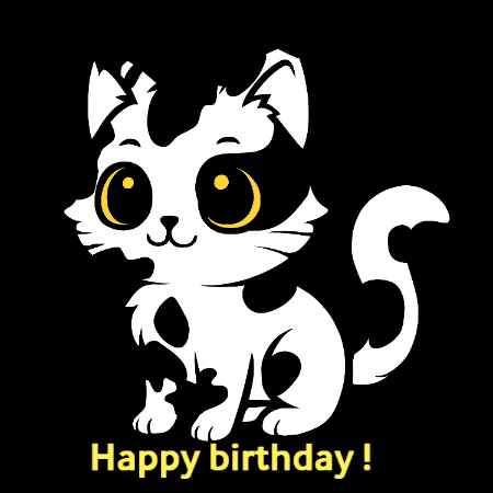 Happy Birthday Cat GIF