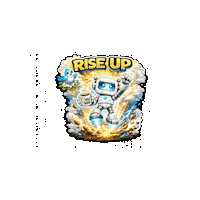 Stand Strong Level Up Sticker by Digi 995