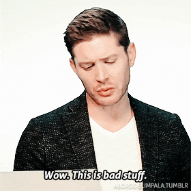 aborddelimpala giphyupload jensen ackles aborddelimpala bad stuff GIF