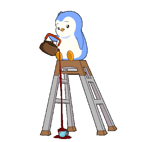 Tired Good Morning Sticker by Pudgy Penguins