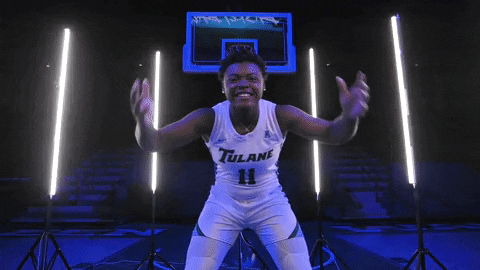 College Basketball Moon GIF by GreenWave