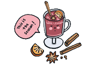 Christmas Wine Sticker by cypru55