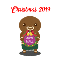 AEONMALL christmas mall gingerbreadman aeon Sticker