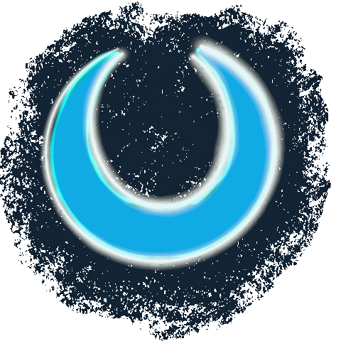 Glow Blue Moon Sticker