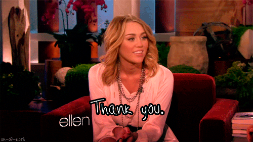 miley cyrus thank you GIF