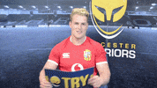 Rugby Union Try GIF by Worcester Warriors