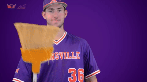 purple aces evansville GIF by Missouri Valley Conference