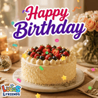 Happy Birthday Dancing GIF by Lucas and Friends by RV AppStudios