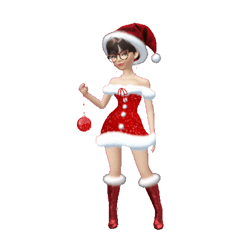Feliz Natal Girl Sticker