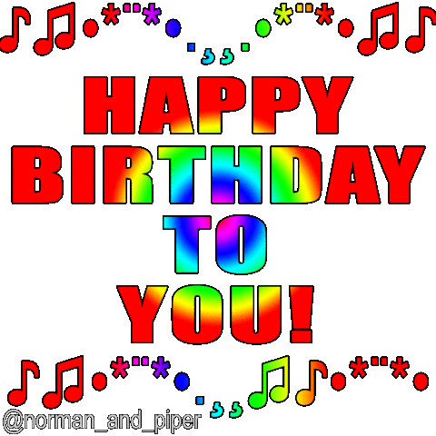 Happy Birthday Song Sticker by normanandpiper