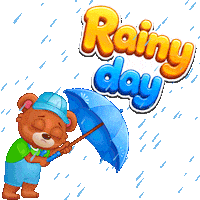 Relaxing Rainy Day Sticker by Lucas and Friends by RV AppStudios