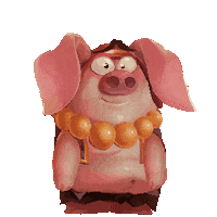 Tired Pig Sticker by Magic Design Studios