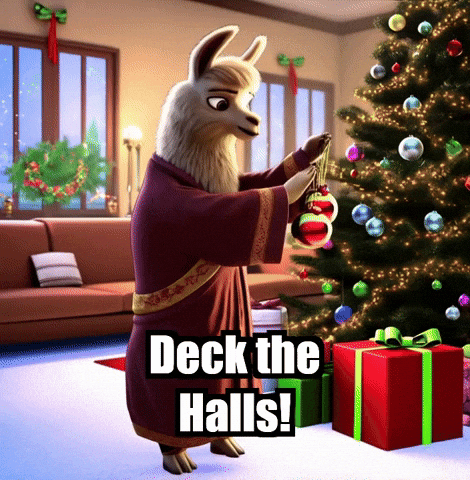 Deck The Halls Christmas GIF by dalaillamazen
