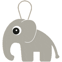 Christmas Elephant Sticker by Done by Deer