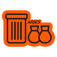 Orange Material Sticker by Arjes Recycling Innovation