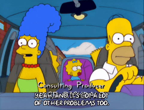 driving homer simpson GIF
