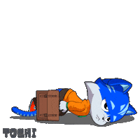 Working 9 To 5 Sticker by Toshithecat