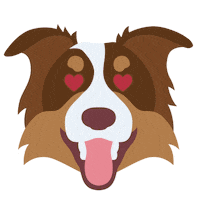 Heart Eyes Dog Love Sticker by piper & co.