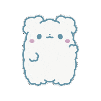 Kumotto hello kawaii hi blue Sticker
