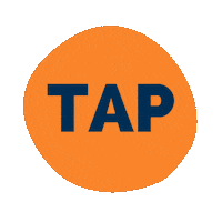 Orange Tap Sticker by Corinne Wallington Social