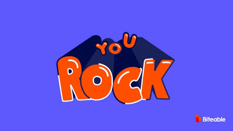 Rock On Thank You GIF by Biteable