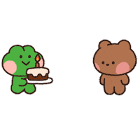 Birthday Cake Sticker by LINE FRIENDS