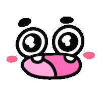 Ouokii reaction face blush charming Sticker
