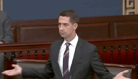 Confused Tom Cotton GIF by GIPHY News