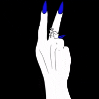 kiskaart blue peace nails poledance GIF