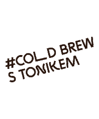 Coffee Beans Cold Brew Sticker by katerinaharcubova
