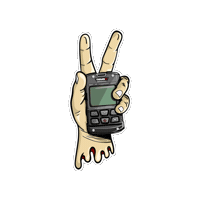 Peace Zombie Sticker by Detektorking