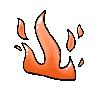 Flame Burn Sticker