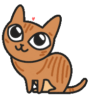 Cat Love Sticker by Vucka