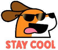 Stay Cool Dog Sticker
