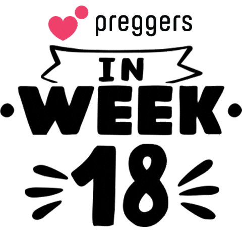 Pregnancy Week 18 Sticker by Preggers